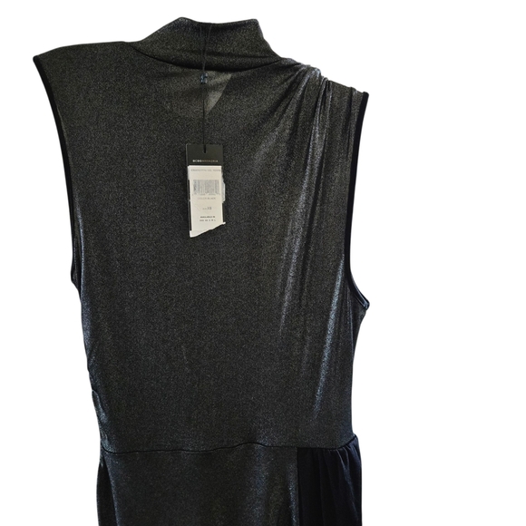 BCBGMaxAzria Metallic Black Asymmetrical Dress - Picture 8 of 10